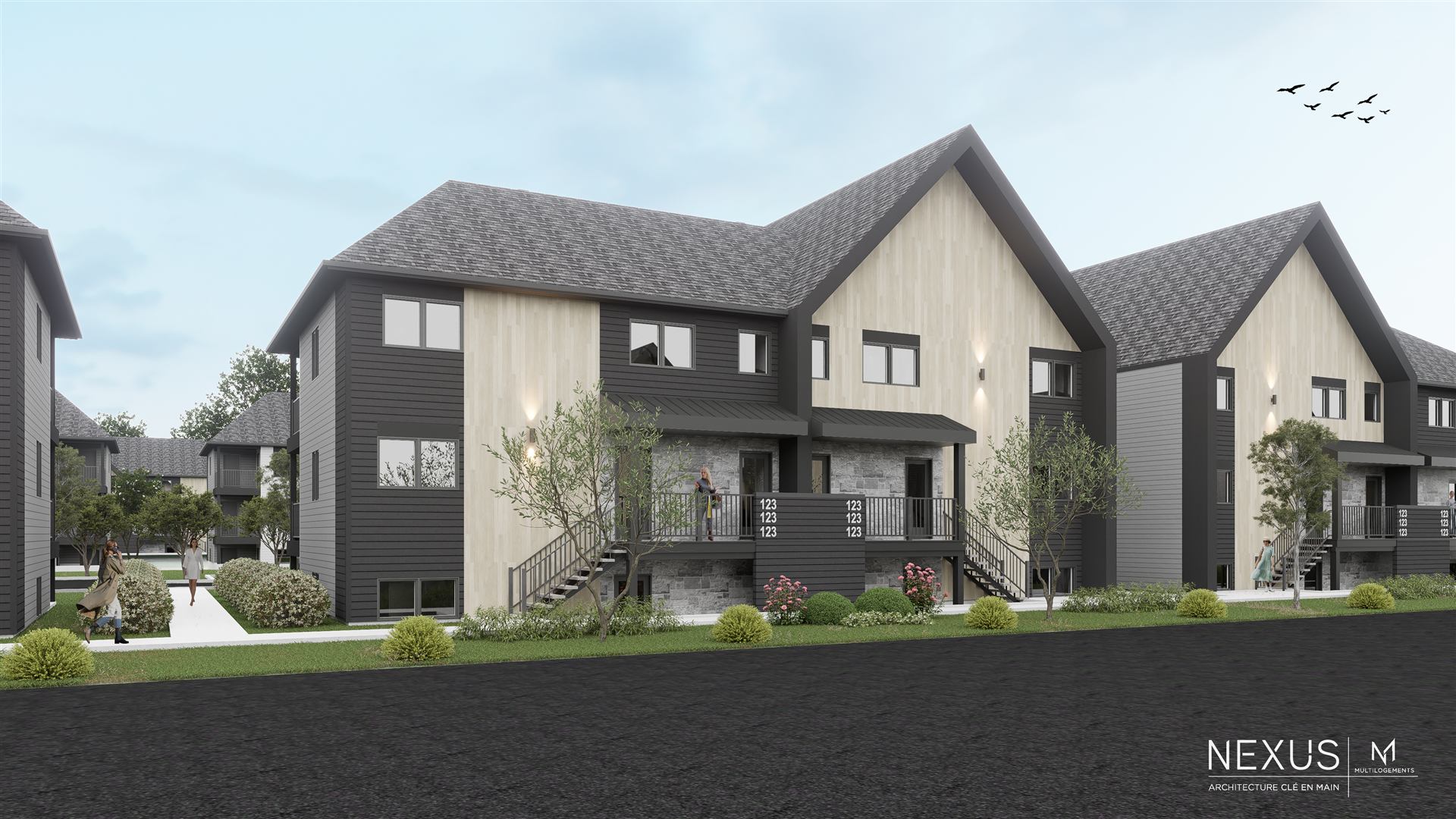 Rendu architectural du projet de la Scierie à Brownsburg-Chatham